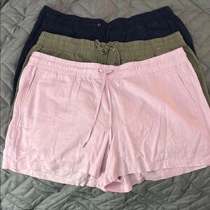 Women's Casual Shorts - Pink, Green, Black